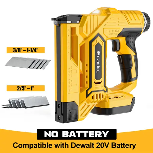 Ecarke Cordless 18GA  5/8 to 1-1/4 Inch Brad Nailer for Dewalt 20V, 【Battery NOT Included】, 2 Mode 18 Gauge Nail Gun with 1000 Nials for Wood Carpentry, Brushless
