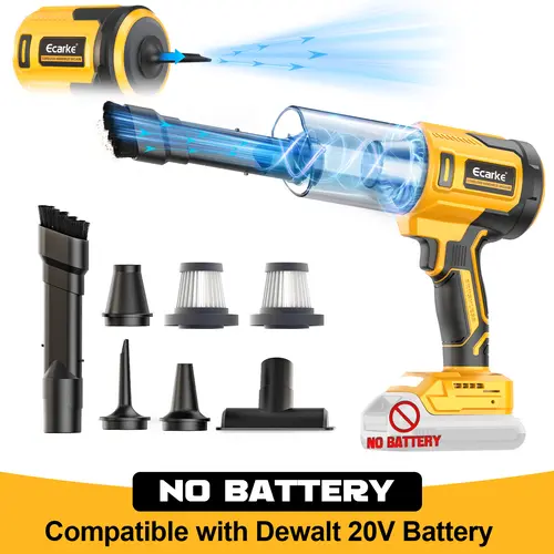 Cordless Car Vacuum Compatible with DeWalt 20V Battery,【Battery NOT Included】 20000Pa High-Power 5-in-1 Handheld Vacuum & Air Blower, Air Duster and Pump for Car, Home, Office & Pet Cleanin