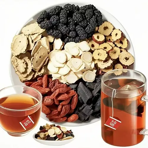 Kidney tea formula Ginseng Five Treasure TeaCombination Scented Tea  Five Treasure Tea RedDate Wolfberry Tea Men's Tea Health TeaMulberry Herbal Formula Health Tea WB Beverage