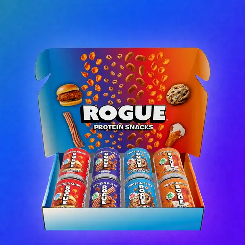 Rogue Protein Snacks | Variety Protein Chips (4-pk & 8-pk) | 20g Protein, Clean Ingredients, 1B+ Active Probiotics, Flavor Blasted Healthy Snack