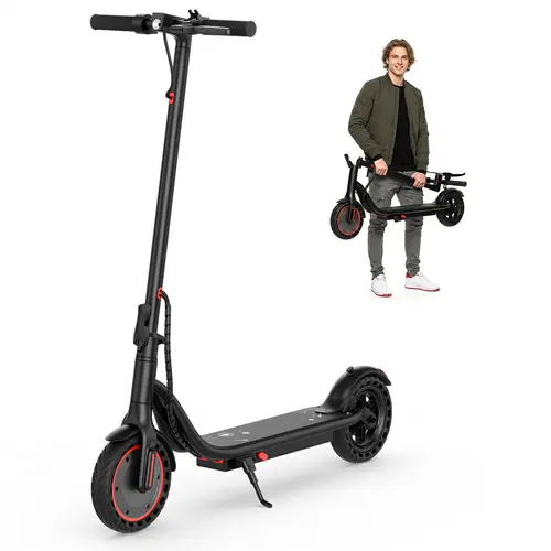 365Scooter Folding Lightweight Electric Scooter - 350W Motor, 36V 5.2Ah Battery, 19MPH Max Speed, 8.5" Solid Tires, APP Control, Dual Braking System, IPX4 Waterproof, 120kg Load Capacity, Portable Commuting Scooter, Folding Scooter