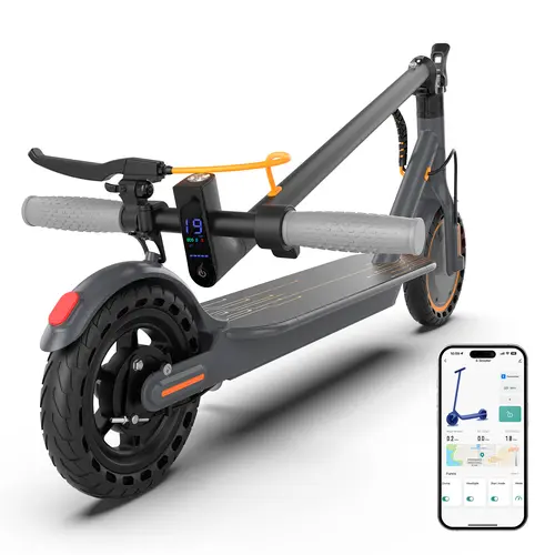 Unisex Adult High Performance Folding Motorized Scooter - Lightweight Max Pro, 500W, 21 MPH, 8.5"/10" Solid Tires, Smart App with Health Check, LED Display, High-Capacity Multifunctional Urban Commute Scooter, Folding Scooter