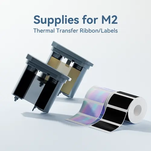 NIIMBOT M2 Model Thermal Transfer Label Stickers, Waterproof Oil-Proof Replacement Tape for Thermal Label Printer - Compatible with App, Ideal for Home Office, Small Businesses, Outdoor Plants,back to school,back to school haul