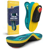 WALKHERO Heavy Duty Orthotic Pressure Relief Insoles for 220+ lbs, High Arch Supportive Soles for Plantar Fasciitis, All-Season Comfort for Casual/Workwear Footwear - TikTokShop Back to School Pick, SohoChic Style for Fishing,Camping,Hunting, Pressure Rel