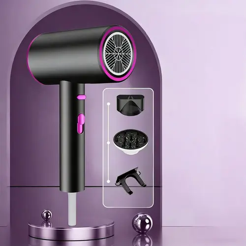 Corded Electric Blow Dryer - Professional High-Power Dry Heat Styling Tool with Negative Ion, Constant-Temperature, Diffuser & Styling Comb Attachments, Lightweight, Quiet, for Home & Hair Salons, All Hair Types, Blow Dryers, Dry Heat Styling Hair Dryers