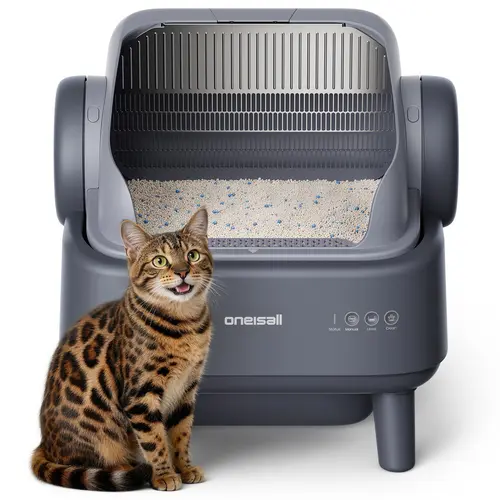 [New] Oneisall Automatic Self-Cleaning Cat Litter Box |  11L Large Waste Drawer, 14 Days Scoop-Free, Easy to clean, Easy to disassemble, Weight & Safety Sensors, Ultra-Quiet, Leak-Proof, Large Open Top,For Medium Cats & Kittens Summervibes Petlovers summe