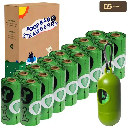 DGAPHRO Lavender-Scented Green Dog Poop Bags, 16 Rolls (240 Bags) Thick Leak-Proof with Dispenser & Leash Clip for Pet Cleanup, Outdoor Sports & Outdoor Accessories Use,summerwins,father'sdaygifts,campingessentials,campinggear