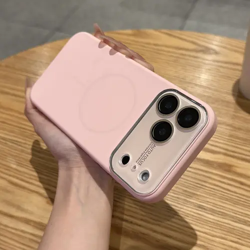High-End Magnetic Phone Case, TPU+Acrylic Lens, Full Coverage Anti-Drop Dopamine Color Couple Case for iPhone 17 Pro Max to 13