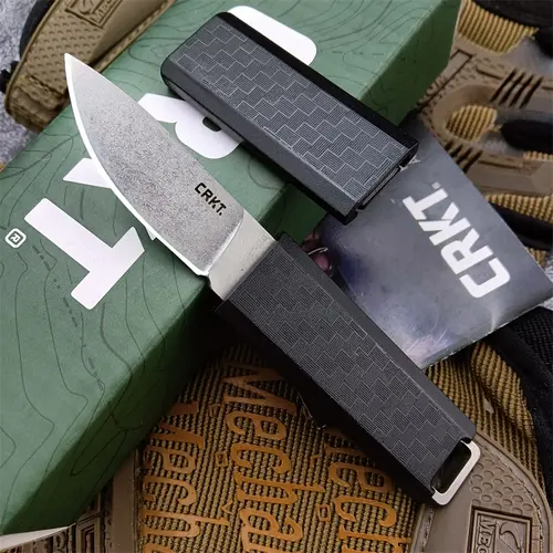 2425 Outdoor Compact Fixed-Blade Knife, Multi Use Knives, Portable Multipurpose Knives, 1.74-inch Blade with Sheath, 8Cr13Mov Blade, Nylon Handle, Rescue, EDC, Adventure, Hiking Tool, Outdoor Survival Gear