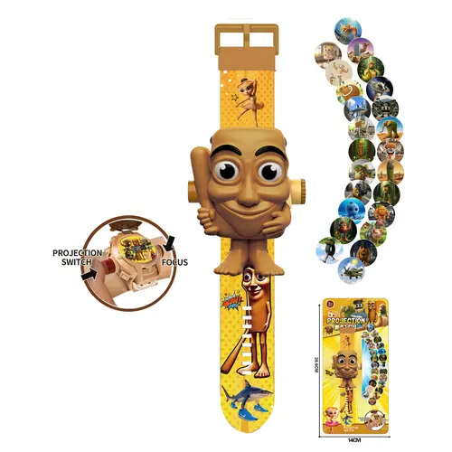 Tung Tung Tung Sahur Watch Adjustable Wristwatch with Digital Screen Featuring 24 projections, Multiple Characters