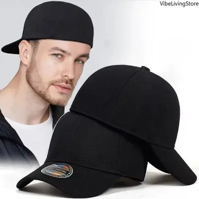 Unisex Closed-Back Baseball Cap - Breathable Fitted Sports Sun Hat, Breathable Outdoor Headwear, Hats for Women for Spring & Summer Outdoor Activities