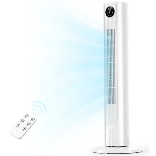 【New】Antarctic Star Smart Bladeless Standing Tower Fan - 32dB Silent Cooling High Velocity Fan, 85° Oscillation, 12H Timer, Remote Control, 3 Speed Settings for Bedroom, Apartment Stuff, Room Gadgets, Smart Bladeless Fan,back to school,back to school haul