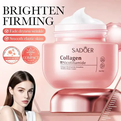 Brightening Cream | Collagen & Niacinamide | Advanced Radiant & Firming Formula | Deep Hydrating K-Beauty Facial Care for Glowing Skin Korean Brightening Cream | Collagen & Niacinamide | Advanced Radiant & Firming Formula