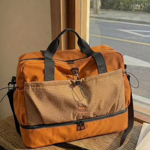 Large Capacity Travel Bag with Shoe Compartment, Weekender Duffel, Expandable Luggage Bag, Fits Suitcase, Dry Wet Separation, Casual Fitness Tote, Traveling Bag, Duffle Bag Travel, Bags for Travel