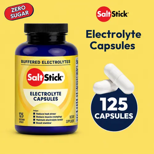 SaltStick Zero Sugar Electrolyte Capsules - TikTok Exclusive Bonus Size - Hydration & electrolyte support - Helps reduce cramps & dehydration • Easy-to-take salt capsules 125 Count