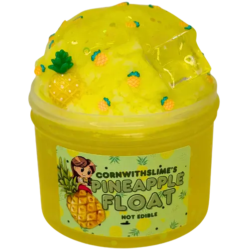 Pineapple Float 8oz Slime Icee x Clear Texture Scented Pineapple
