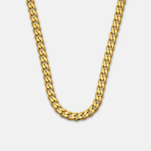 Ridge 5mm Curb Chain | Titanium, Platinum & 18K Gold Options | Built for Life Warranty | Minimalist Layering Chain Necklace | Premium EDC Jewelry