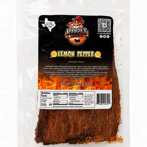 Rosco's LEMON PEPPER Beef Jerky