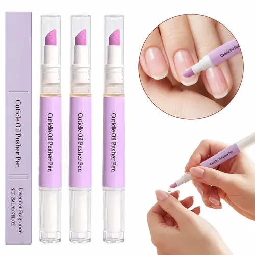 Cuticle Oil Pusher Pen for Dry Cuticles, Nail Strengthening & Moisturizing Care, Portable Nail Nourishing Oil Pen for Daily Hand & Nail Care, Moisturizer, Lightweight