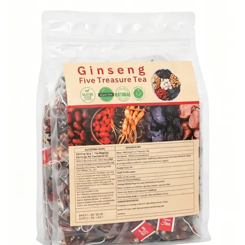 Herbiary Ginseng Kidney Herbal Tea Blend, Organic Sugar-Free Ginseng Drink Tea Bags for Adults, Natural Detox Cleanse Traditional Kidney Support Value Pack Beverage,back to school