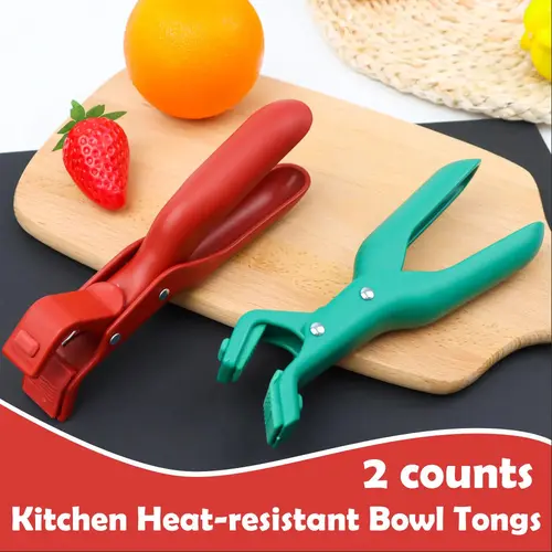 2 PCS Non-Slip Heat Resistant Anti-Scald Clip, Multifunctional Hot Bowl Plate Gripper Clip, Kitchen Heat Insulation Pot Bowl Holder Clamp for Home Cooking、Oven、 Silicone、 Utensils、 Lightweight、mid year sale