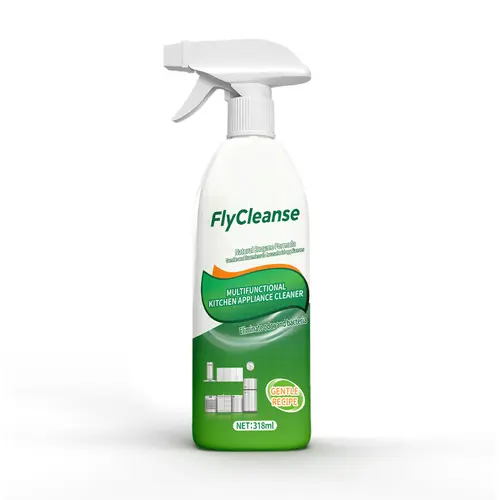 FlyCleanse Multi Purpose Cleaning Home Cleaning Products Greasy Cleaning Spray - 318ml Ready-to-Use Liquid Degreaser, Safe for Stovetops/Grills Metal/Tile Surfaces, Household Kitchen Cleaner
