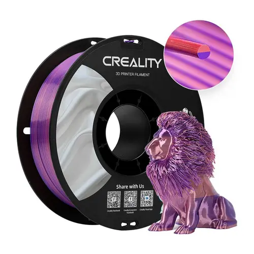 Creality CR-Silk PLA 3D Printing Filament, 1.75mm Diameter, 1kg Spool, Glossy Metallic Look, Smooth Feeding, Wide Compatibility Filament 3D Printing Supplies Bundle