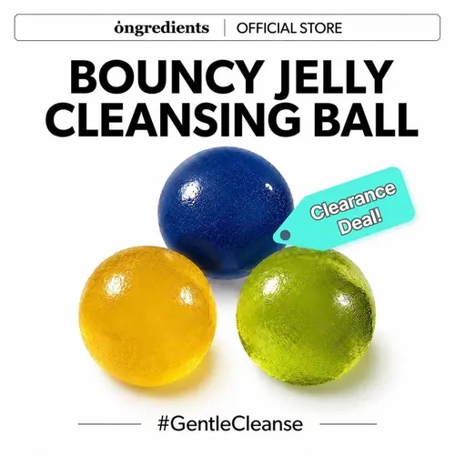 [Ongredients Official Shop] Cleansing Ball Trio ( Jeju Cica +Jeju Green Tea +  Butterfly Pea) | Gentle Barrier Cleansing Set | Crease-Free Prep Cleansing Trio | Korean Skin Care