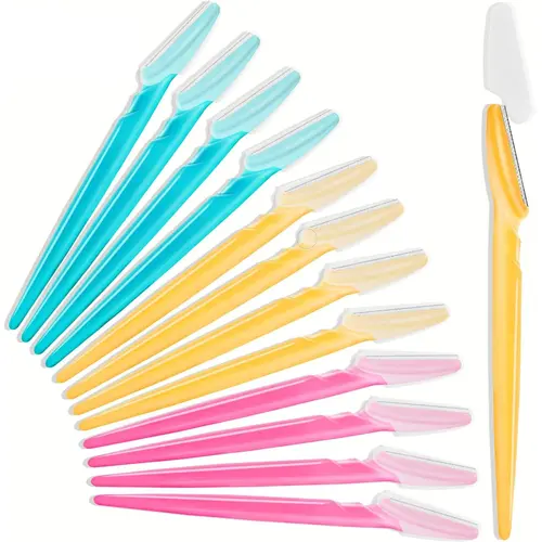 30 Pcs Eyebrow & Face Shavers for Women, Multi-Color Facial Shavers with Protective Covers, Safe for Beginner Users, Shaver