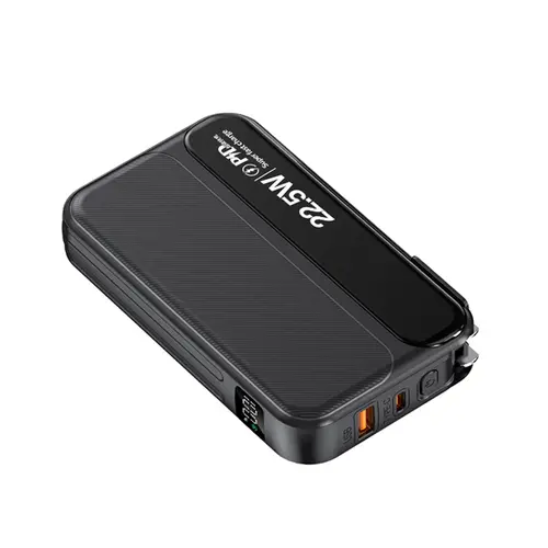 10000mAh Power Bank, 22.5W Fast Charging Portable Charger with Built-in Cables & Foldable AC Plug, Compact Charger for iPhone & Android summerwins