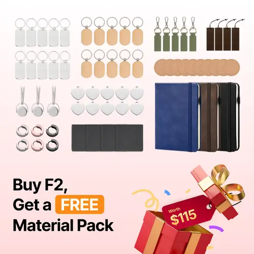 xTool [LIVE ONLY] F1-F2 Material Exploration Set Kit (68pcs) for Printers & Scanners, Office Equipment, Computers & Office Use