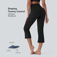 【Creator’s Pick】Halara UltraSculpt High Waisted Tummy Control Cropped Yoga Bootcut Leggings with Side Pockets #BackToSchool