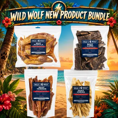 Wild Wolf New Product Bundle - 100% Natural Dog Chews and Treats