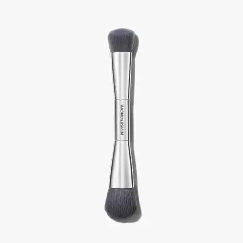 Wonderskin Dual-Ended Blush & Contour Brush for Wonder Blading All-Day Blush Stain - Multi-Use Makeup Brush for Blush, Bronzer & Contour - Seamless Blending, Sculpting & Definition - Angled Dual-Ended Face Brush for Soft Focus Finish