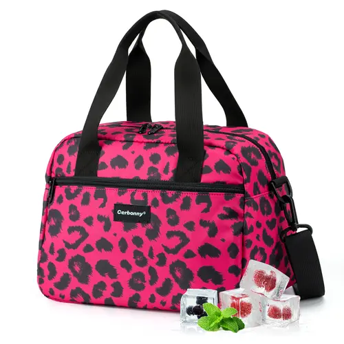 Cerbonny V2 Ultra Freezable Thermal Lunch Bag - Insulated, Foldable, High-Capacity Multi-Function Tote - 4 Detachable Ice Packs, Waterproof Polyester, Leakproof - for Back to School Haul, Packing Lunch for My Kid, Cold-Kept Needs