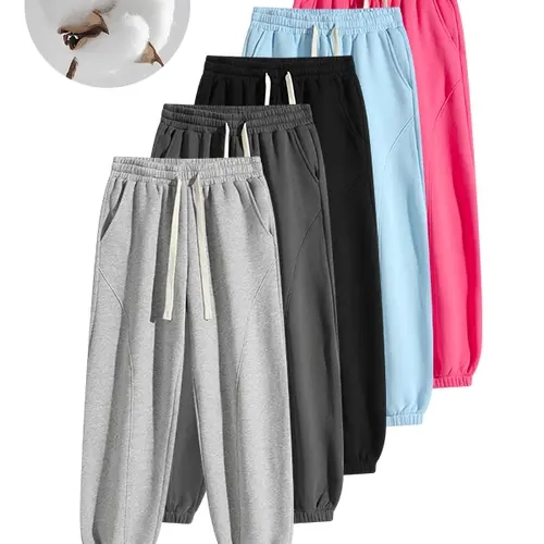 Men's Casual Jogger Pants Elastic High Waist with Drawstring  Pockets Solid Color Soft Lightweight Sweatpants Versatile Daily Workout Running Streetwear Trousers for All Seasons