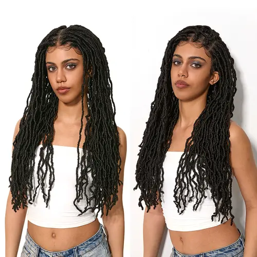 [New Arrival] Frodio Veralux™ Fiber Faux Locs Braided Wig 13x5 Frontal Lace Wig with Baby Hair | Pre-Cut Lace, Beginner Friendly#SohoChic