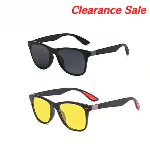2026 Paleshy Polarized Sunglasses for Women/Men, Night Driving Glasses Anti Glare Yellow Lens UV 400 for Day Night Use, Durable & Lightweight Retro Sunglasses for Driving, Fishing