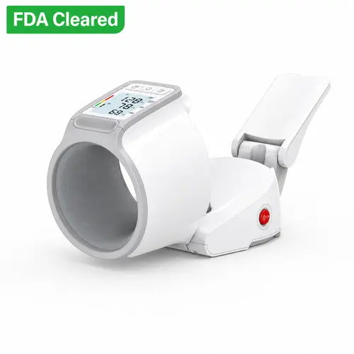 Digital BP Machine Upper Arm Blood Pressure Monitor for Home Use - Safe, Large Backlit LCD, Automatic Cuff (7.1"-16.5"), 1-Touch Barrel-Type, Dual User 99x2 Memory, Pearl, Hypertension Awareness, Healthcare