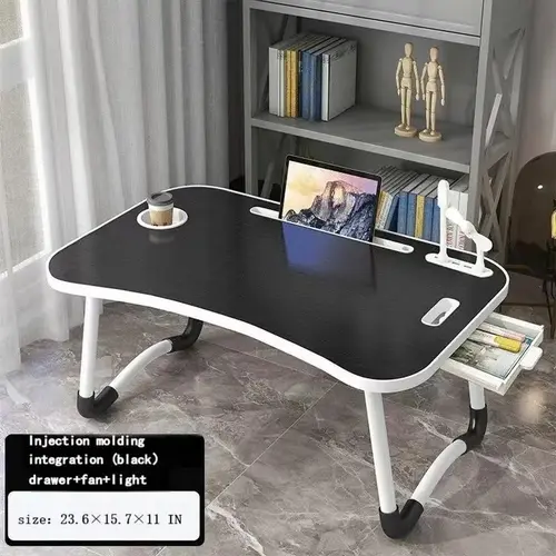 Ultra Large Portable Laptop Bed Table - Multi Functional Tray Holder with Cup Holder And Drawer, USB, Fan, And Light - Perfect for Eating, Reading, And Writing on Beds, Sofas, Floors - Stable, Durable, And Foldable sohochic sohochic sohochic sohochic soho
