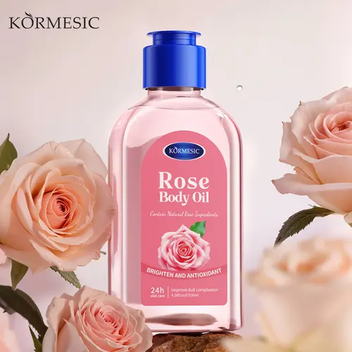 KORMESIC Hydrating Body Oil Essence for Dry Skin, Moisturizing & Firming Body Care with Rose, Cocoa & Coconut Scents