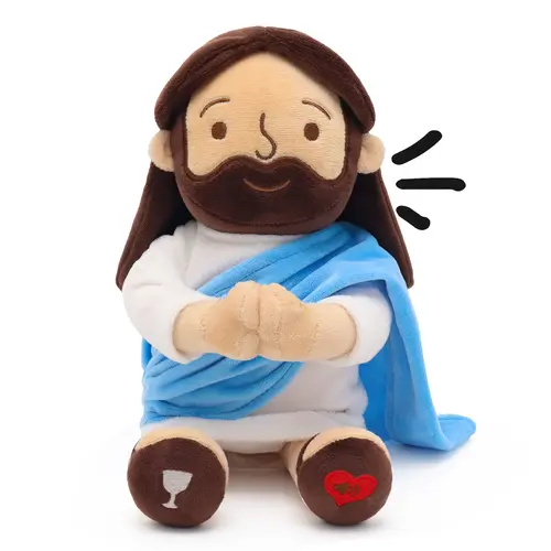 Yelakey Praying Jesus Plush for Kids, 13" Talking Jesus Plush for Church Easter Gift, Christian Plush Toy with 12 Prayers & 3 Songs, Soft Jesus Stuffed Doll for Easter, Baptism, Sunday School & Religious Gifts tiktokshopbacktoschool
