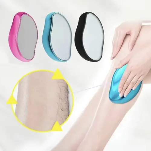 Painless hair removal device, nano glass foot file, smooth glass surface, practical and washable hair removal device, safe and reusable, suitable for hand and foot hair removal and exfoliation, suitable for both women and men, lightweight.