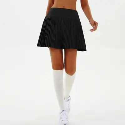 Women's Pleated Yoga Skirt with Anti-Exposure Lining - Athletic & Casual Tennis Skirt - Suitable for Badminton, Golf, Fitness, and Outerwear