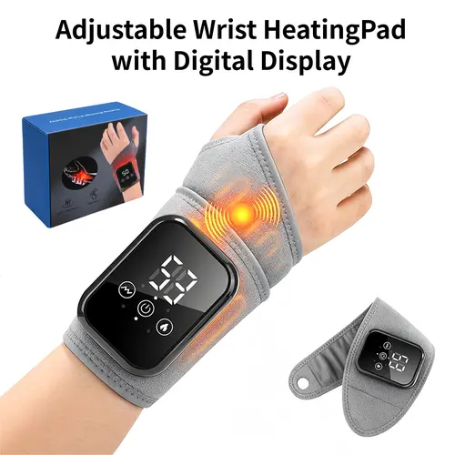 Heating and vibrating hand massager,Relaxation aid,3 types of vibration and 3 levels of hot compress massage wristband, wrist protection,Universal Fit for Left & Right Wrist, Summer Vibe,gift