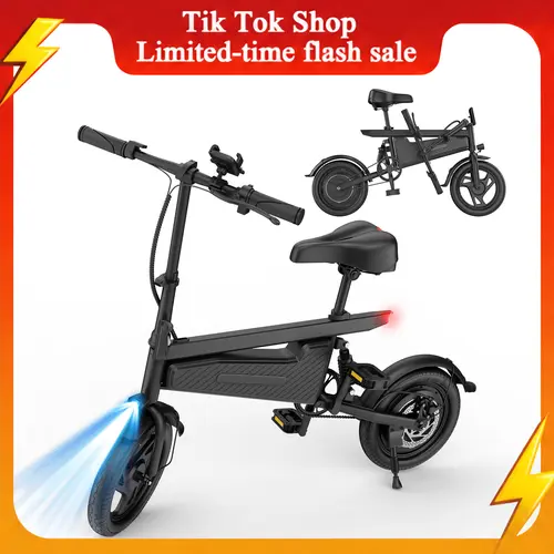 L14 Folding Electric Bike – 14-inch tires, top speed 22 mph, 350W brushless motor, 28-mile range, three speed modes, LED night light, LCD display, portable commuter scooter.