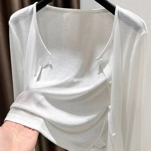 Spring Summer Outerwear Multicolor Shawl Thin Knit Small Coat Cardigan for Women, Lightweight Stylish Fashion Accessory