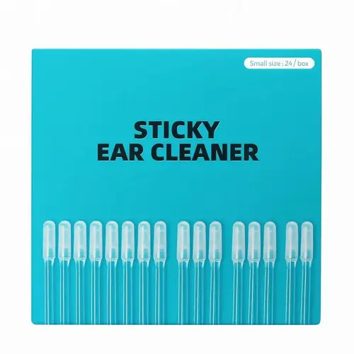 24 Pcs Earwax Removal Adhesive Swabs Ear Wax Removal Tool & Ear Cleaning Tool Kit,with Gentle Removal Stick Single Head