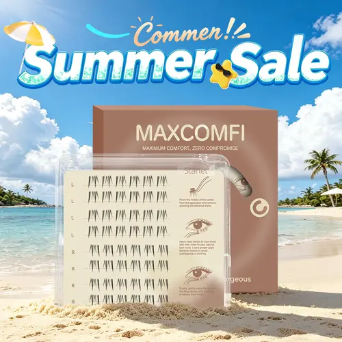 Maxcomfi Individual Lower Bottom Lashes  | Maxcomfi Individual Lower Lashes , Natural Under Eye False Lashes , Starlet Style Comfortable False Eyelashes for Makeup Application