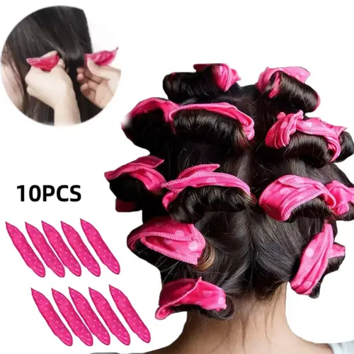 10pcs/set Soft Heatless Hair Curlers – Flexible Sleeping Sponge Rollers for Natural Waves & Curls, DIY Overnight Hair Styling Tool, Gentle & Hair-Friendly, Magic Hair Care Product